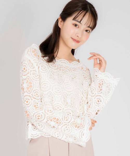 CHANEL レース編みニット 36 ホワイト CHANEL】【ココマーク】【CCマーク】【フランス製】シャネル『Vネック