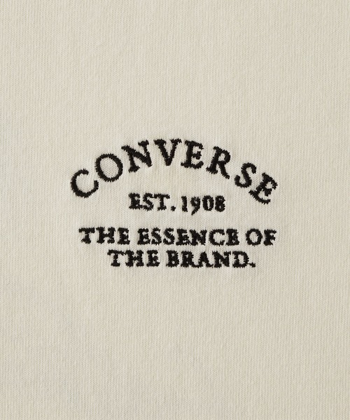 CONVERSE（コンバース）の「CONVERSE/コンバース Watanabe Yui デザイン イラストバックプリント ワンポイント刺繍 ヴィンテージライク オーバーサイズ半袖Tシャツ（Tシャツ/カットソー・レディース・オフホワイト/ブラック系/スミクロ/ホワイト系・M）」の6枚目の写真