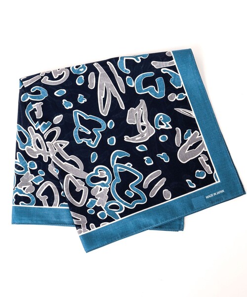 NOLLEY'S goodman（ノーリーズグッドマン）の「BANDANA SCARF CAMOUFLAGE バンダナスカーフ（バンダナ/スカーフ・メンズ・ブルー系その他・FREE）」の3枚目の写真