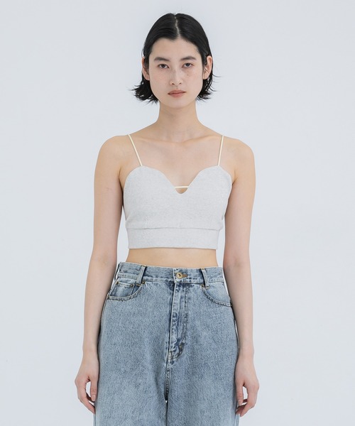 fumie tanaka plain line cami グレー ブラトップ fumie tanaka plain line cami グレー ブラトップ fumie tanaka