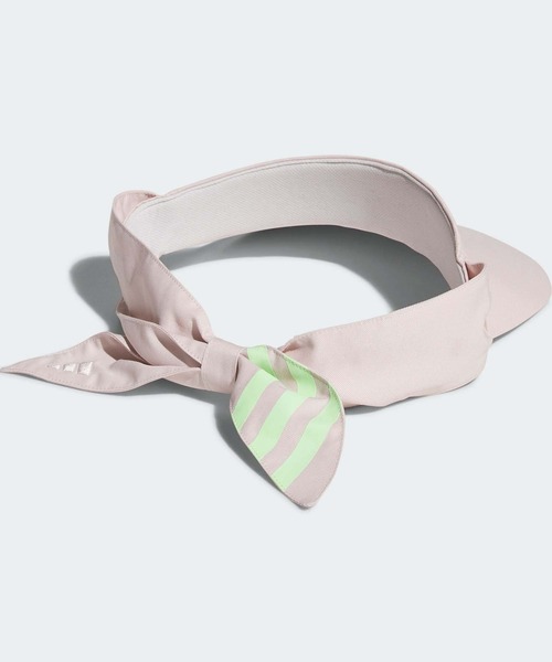 adidas（アディダス）の「スリーストライプス リボンバイザー【adidas Golf/アディダスゴルフ】（サンバイザー・レディース・ブラック/ピンク系その他/ホワイト・MEDIUM）」の10枚目の写真