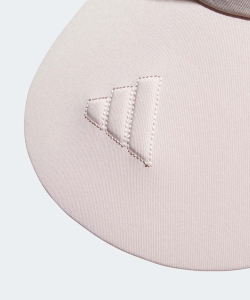 adidas（アディダス）の「スリーストライプス リボンバイザー【adidas Golf/アディダスゴルフ】（サンバイザー・レディース・ブラック/ピンク系その他/ホワイト・MEDIUM）」の11枚目の写真