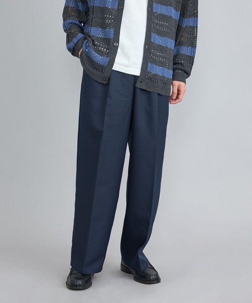 coen(コーエン)の「センタープレスポリツイルワイドスラックス(スラックス・メンズ・ブラック/ダークグレー/ネイビー・S/M/L)」の3枚目の写真