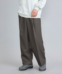 coen | 【WEB先行販売】センタープレスポリツイルワイドスラックス(スラックス)