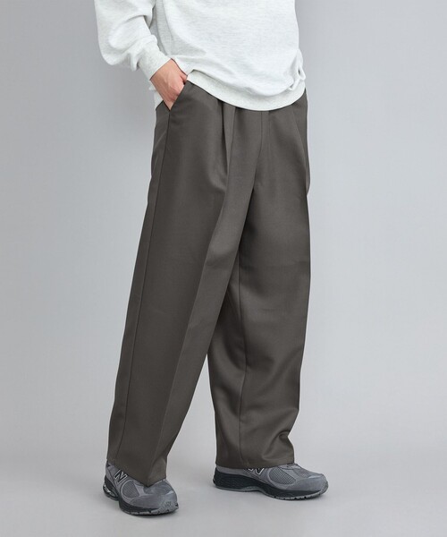 coen(コーエン)の「センタープレスポリツイルワイドスラックス(スラックス・メンズ・ブラック/ダークグレー/ネイビー・S/M/L)」の5枚目の写真