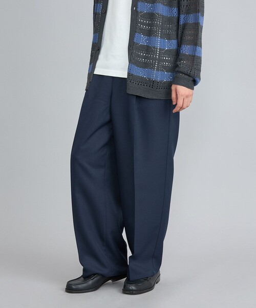 セール】センタープレスポリツイルワイドスラックス（スラックス