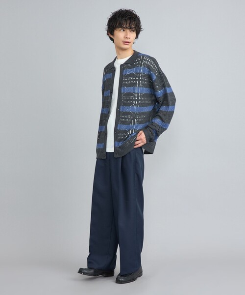 coen(コーエン)の「センタープレスポリツイルワイドスラックス(スラックス・メンズ・ブラック/ダークグレー/ネイビー・S/M/L)」の17枚目の写真