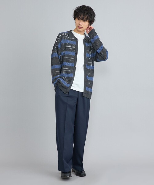 coen(コーエン)の「センタープレスポリツイルワイドスラックス(スラックス・メンズ・ブラック/ダークグレー/ネイビー・S/M/L)」の18枚目の写真