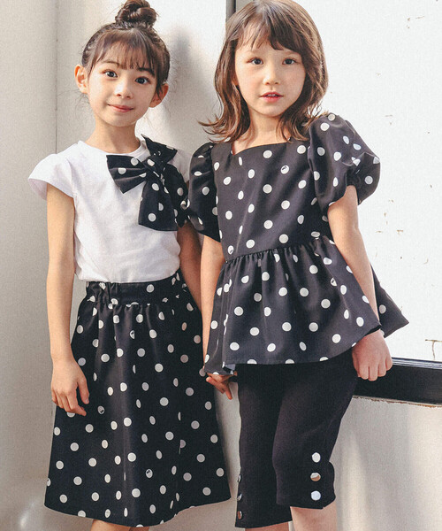 BeBe(ベベ)の「【お揃い】ポルカドットBIGリボンTシャツ(90~150cm)(Tシャツ/カットソー・キッズ・ホワイト・100cm/150cm/130cm/110cm/140cm/120cm/90cm)」の11枚目の写真