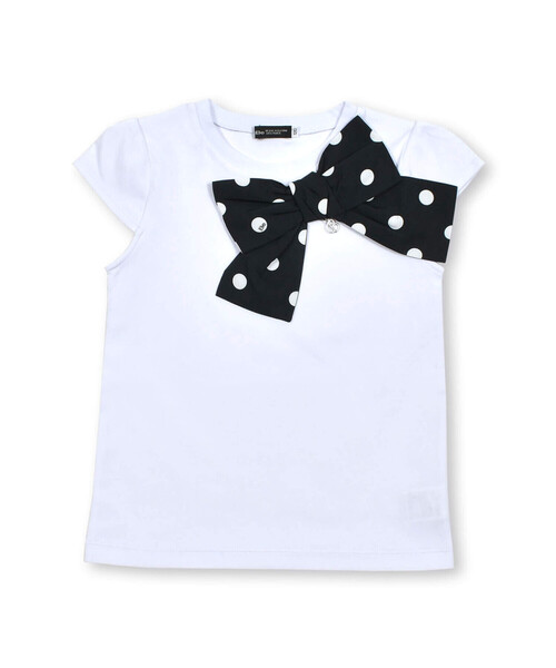 BeBe(ベベ)の「【お揃い】ポルカドットBIGリボンTシャツ(90~150cm)(Tシャツ/カットソー・キッズ・ホワイト・100cm/150cm/130cm/110cm/140cm/120cm/90cm)」の10枚目の写真