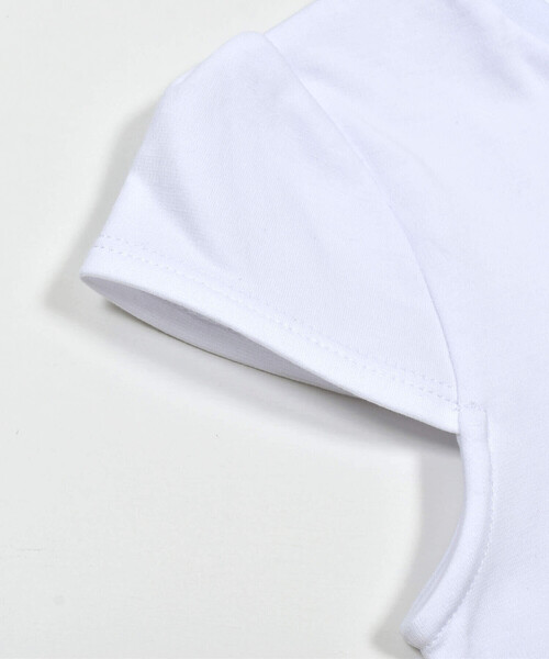 BeBe(ベベ)の「【お揃い】ポルカドットBIGリボンTシャツ(90~150cm)(Tシャツ/カットソー・キッズ・ホワイト・100cm/150cm/130cm/110cm/140cm/120cm/90cm)」の5枚目の写真