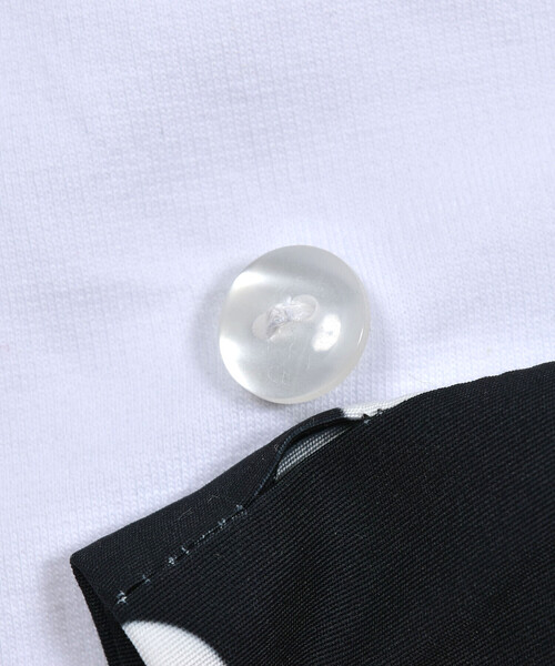 BeBe(ベベ)の「【お揃い】ポルカドットBIGリボンTシャツ(90~150cm)(Tシャツ/カットソー・キッズ・ホワイト・100cm/150cm/130cm/110cm/140cm/120cm/90cm)」の2枚目の写真