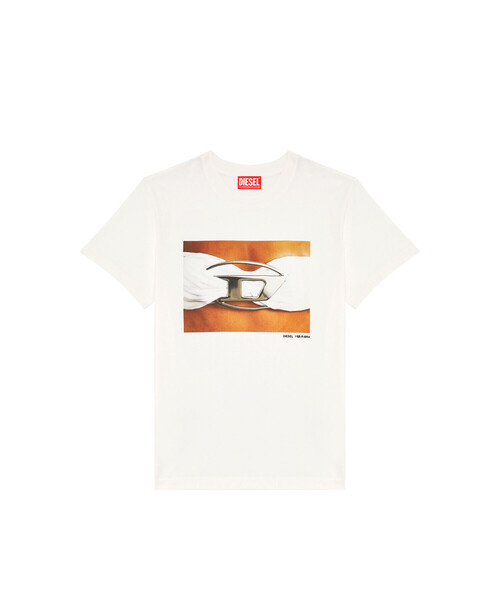 完売 diesel Tシャツ Lサイズ ホワイト T-REGS-N3 セール】レディース Tシャツ T-REGS-N3（Tシャツ/カットソー