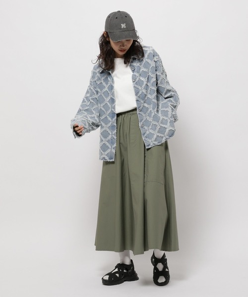 niko and...（ニコアンド）の「ミリタリーフレアスカート（スカート・レディース・カーキ/ブルー/チャコール/ブラウン・MEDIUM/LARGE）」の11枚目の写真