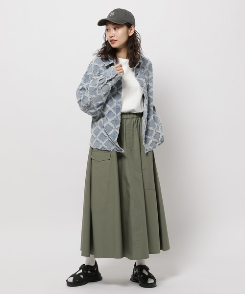 niko and...（ニコアンド）の「ミリタリーフレアスカート（スカート・レディース・カーキ/ブルー/チャコール/ブラウン・MEDIUM/LARGE）」の12枚目の写真