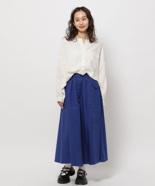 niko and...（ニコアンド）の「ミリタリーフレアスカート（スカート・レディース・カーキ/ブルー/チャコール/ブラウン・MEDIUM/LARGE）」の13枚目の写真