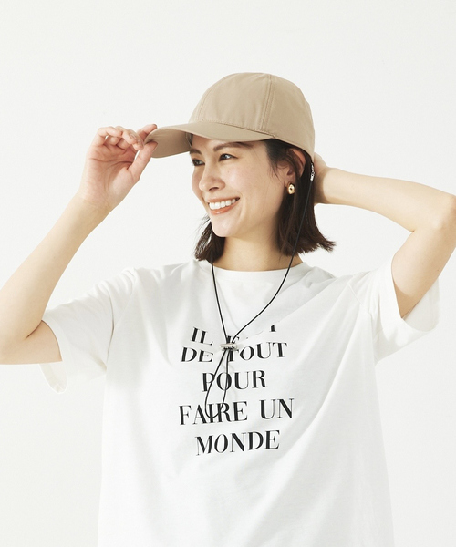 abahouse mavie(アバハウスマヴィ)の「コットンナイロンキャップ(ストラップ付)(キャップ・レディース・ライトグレー/モカ/ブラック・フリー)」の3枚目の写真