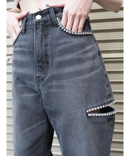 EVRIS(エヴリス)の「ビジューカッティングデニムパンツ(デニムパンツ・レディース・ブルー/ブラック・SMALL/MEDIUM)」の20枚目の写真
