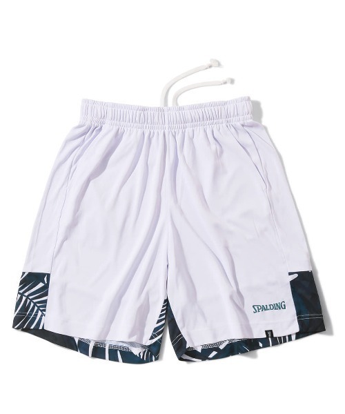 SPALDING(スポルディング)の「【SPALDING/スポルディング】プラクティスパンツ ネオン トロピカル ヘム/ウエストゴムUVカット吸水速乾ショートパンツ(その他パンツ・メンズ・ホワイト/ブラック・X-LARGE/LARGE/MEDIUM/SMALL)」の2枚目の写真