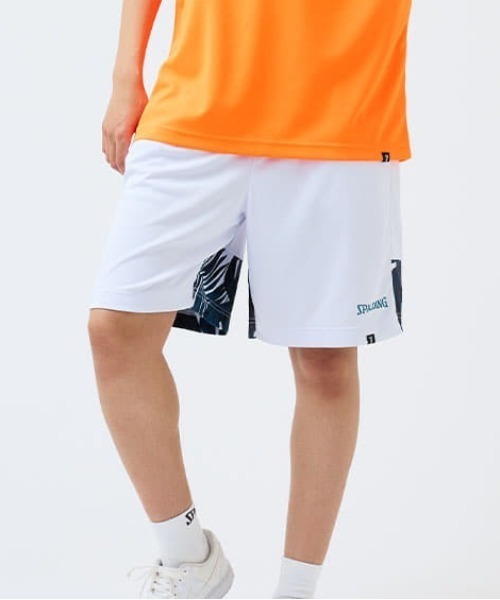 SPALDING(スポルディング)の「【SPALDING/スポルディング】プラクティスパンツ ネオン トロピカル ヘム/ウエストゴムUVカット吸水速乾ショートパンツ(その他パンツ・メンズ・ホワイト/ブラック・X-LARGE/LARGE/MEDIUM/SMALL)」の4枚目の写真