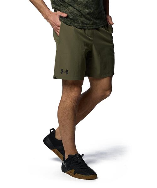 UNDER ARMOUR(アンダーアーマー)の「UAウーブン 7インチ ショーツ(トレーニング/メンズ)(その他パンツ・メンズ・カーキ・L/M/XL/2XL/S/3XL)」の1枚目の写真