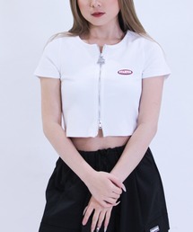 STARTER | STARTER リブテレコ ダブルスライダーTシャツ / レディース ショート丈 Tシャツ チビT(Tシャツ/カットソー)