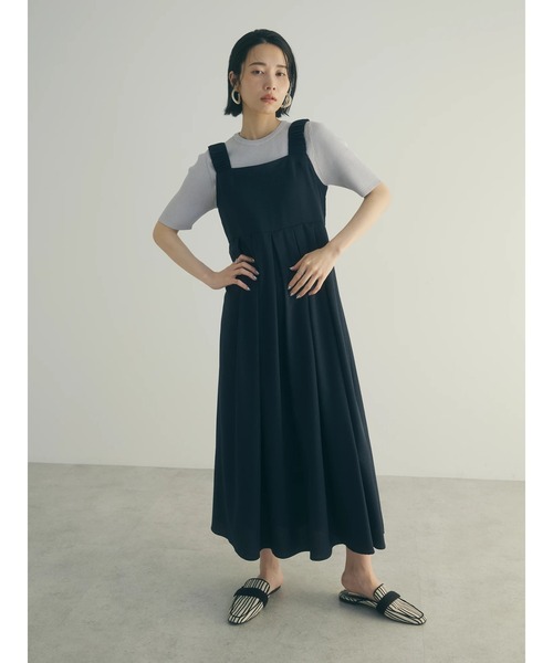 armonia(アルモニーア)の「a.ギャザーストラップワンピース(ワンピース・レディース・ネイビー/ブラウン・FREE)」の9枚目の写真