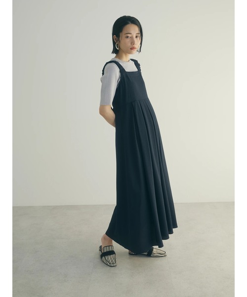 armonia(アルモニーア)の「a.ギャザーストラップワンピース(ワンピース・レディース・ネイビー/ブラウン・FREE)」の10枚目の写真