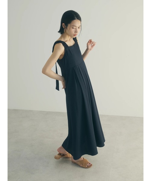 armonia(アルモニーア)の「a.ギャザーストラップワンピース(ワンピース・レディース・ネイビー/ブラウン・FREE)」の16枚目の写真
