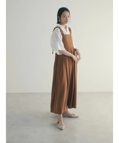 armonia(アルモニーア)の「a.ギャザーストラップワンピース(ワンピース・レディース・ネイビー/ブラウン・FREE)」の18枚目の写真