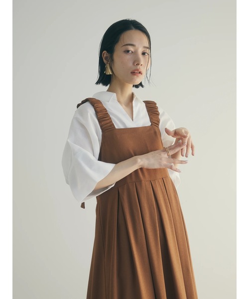 armonia(アルモニーア)の「a.ギャザーストラップワンピース(ワンピース・レディース・ネイビー/ブラウン・FREE)」の20枚目の写真
