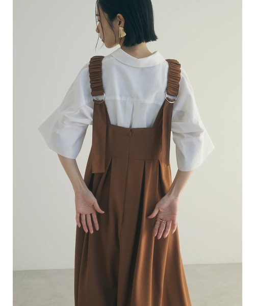 armonia(アルモニーア)の「a.ギャザーストラップワンピース(ワンピース・レディース・ネイビー/ブラウン・FREE)」の21枚目の写真