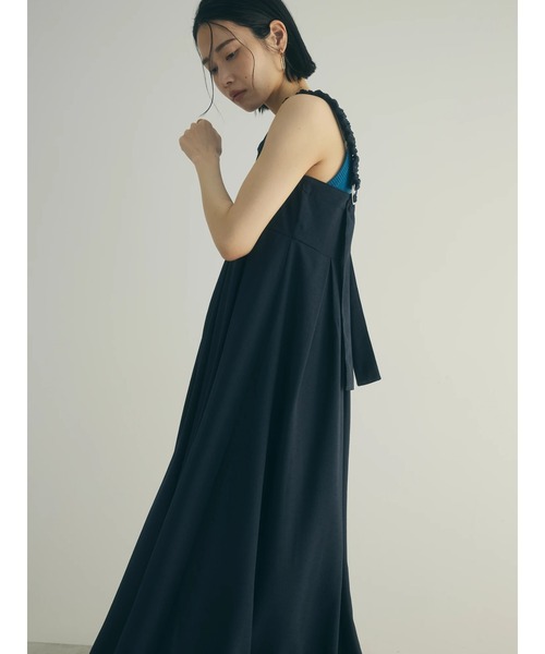 armonia(アルモニーア)の「a.ギャザーストラップワンピース(ワンピース・レディース・ネイビー/ブラウン・FREE)」の3枚目の写真