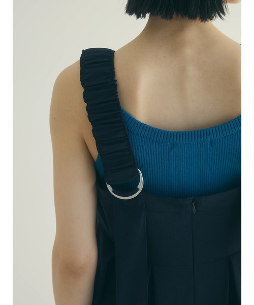 armonia(アルモニーア)の「a.ギャザーストラップワンピース(ワンピース・レディース・ネイビー/ブラウン・FREE)」の6枚目の写真