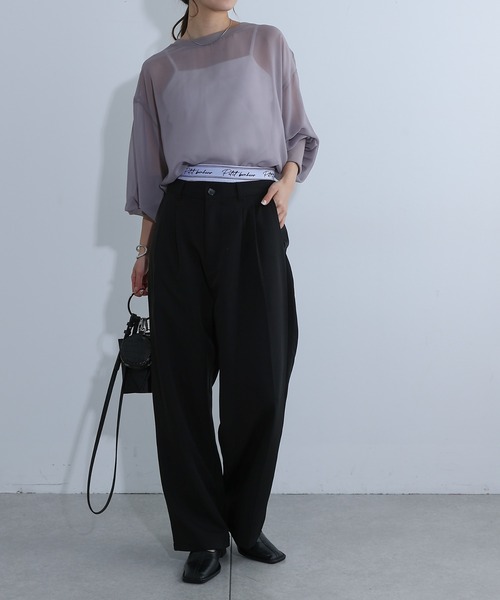 COLONY 2139（コロニートゥーワンスリーナイン）の「Wウエストツータックスラックス（スラックス・レディース・ブラック/グレー・FREE）」の15枚目の写真