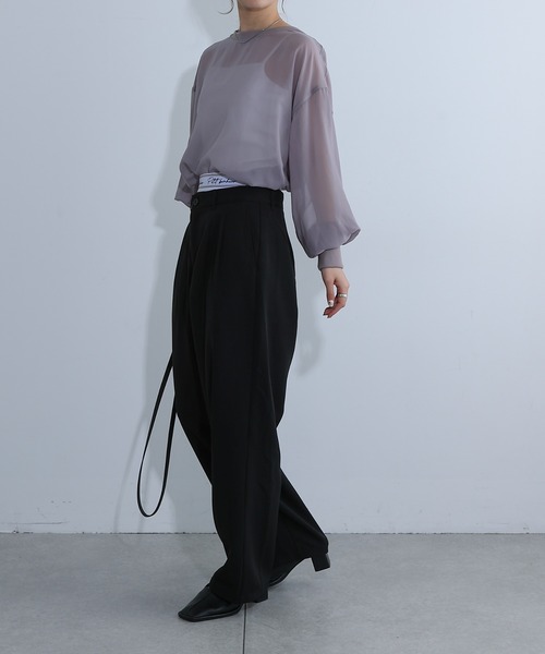 COLONY 2139（コロニートゥーワンスリーナイン）の「Wウエストツータックスラックス（スラックス・レディース・ブラック/グレー・FREE）」の17枚目の写真