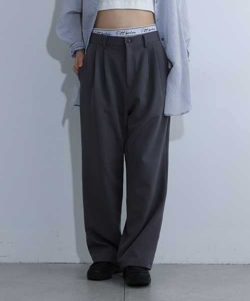 COLONY 2139（コロニートゥーワンスリーナイン）の「Wウエストツータックスラックス（スラックス・レディース・ブラック/グレー・FREE）」の19枚目の写真