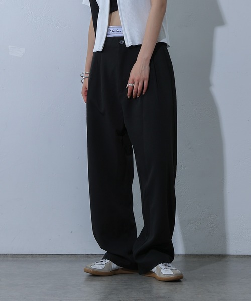 COLONY 2139（コロニートゥーワンスリーナイン）の「Wウエストツータックスラックス（スラックス・レディース・ブラック/グレー・FREE）」の7枚目の写真