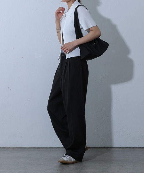 COLONY 2139（コロニートゥーワンスリーナイン）の「Wウエストツータックスラックス（スラックス・レディース・ブラック/グレー・FREE）」の9枚目の写真