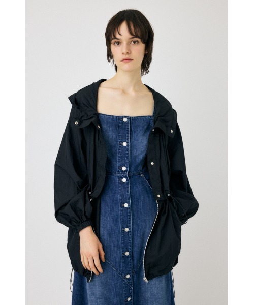 MOUSSY(マウジー)の「2WAY SEMI SHEER ジャケット(ナイロンジャケット・レディース・ブラック/ライトベージュ/ダークパープル/ホワイト・FREE)」の3枚目の写真