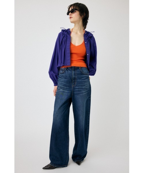 MOUSSY(マウジー)の「2WAY SEMI SHEER ジャケット(ナイロンジャケット・レディース・ブラック/ライトベージュ/ダークパープル/ホワイト・FREE)」の15枚目の写真