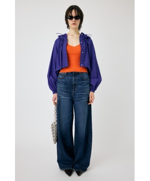 MOUSSY(マウジー)の「2WAY SEMI SHEER ジャケット(ナイロンジャケット・レディース・ブラック/ライトベージュ/ダークパープル/ホワイト・FREE)」の17枚目の写真