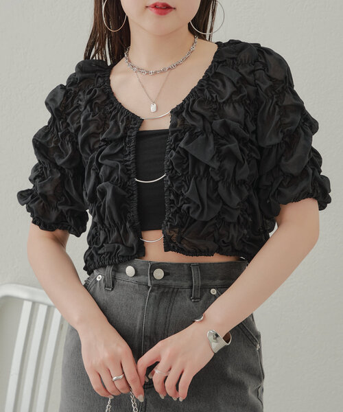ブラウス シャツ ポップコーンプリントシャツ レディース ポップコーン プリントTシャツ / popcorn tee (レディース 服