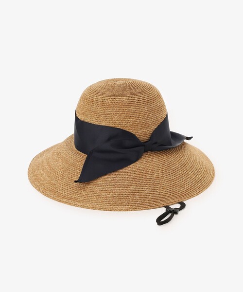 Afternoon Tea（アフタヌーンティー）の「ビッグリボンペーパーUVハット（ハット・レディース・ブラック/ライトブラウン/アイボリー・ONE SIZE）」の3枚目の写真