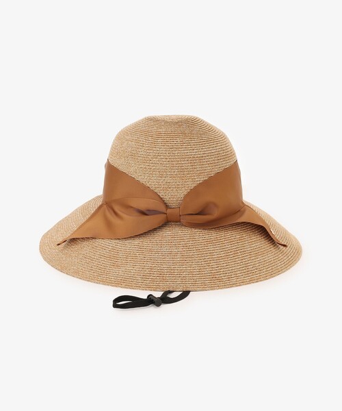 Afternoon Tea（アフタヌーンティー）の「ビッグリボンペーパーUVハット（ハット・レディース・ブラック/ライトブラウン/アイボリー・ONE SIZE）」の6枚目の写真