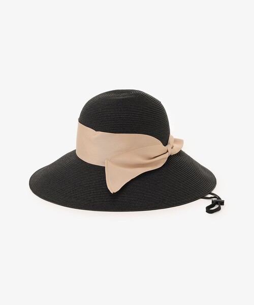 Afternoon Tea（アフタヌーンティー）の「ビッグリボンペーパーUVハット（ハット・レディース・ブラック/ライトブラウン/アイボリー・ONE SIZE）」の11枚目の写真