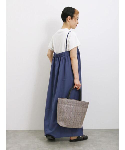 Samansa Mos2 blue(サマンサモスモスブルー)の「ギャザーキャミワンピース(ワンピース・レディース・ベージュ/ブラック/ブルー・F)」の20枚目の写真