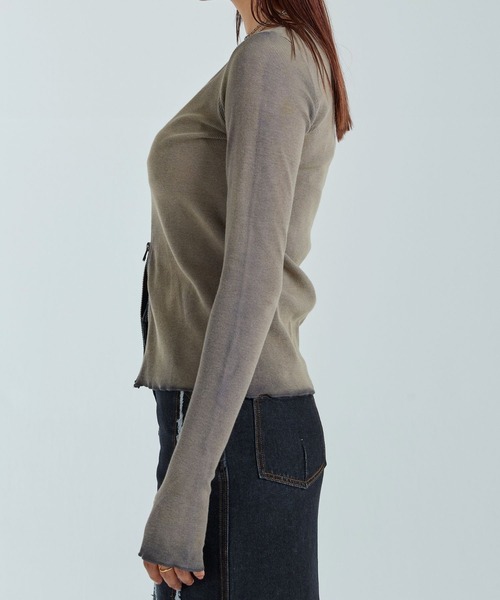ダブルジップカーディガン