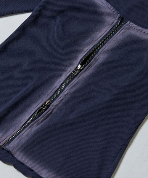 ダブルジップカーディガン