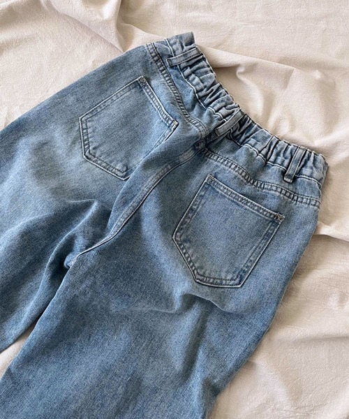 Jewelobe(ジュエローブ)の「リボン刺繍ルーズフィットデニムパンツ(デニムパンツ・レディース・ブルー/ブラック・FREE)」の19枚目の写真